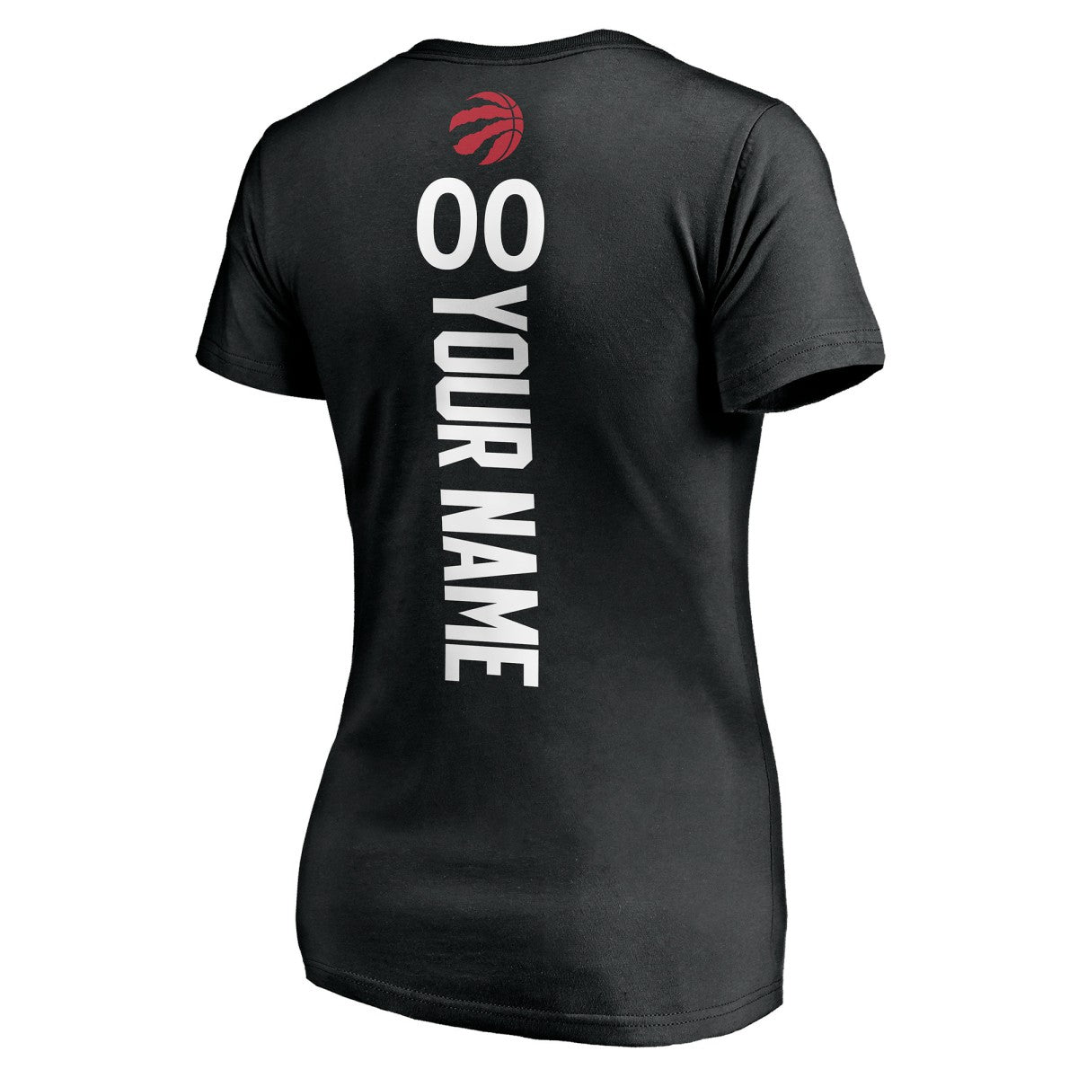NBA - Toronto Raptors Women's Personalized Playmaker Team V-Neck T-Shirt - Black