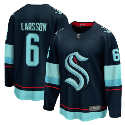 Adam Larsson Seattle Kraken Fanatics Home Breakaway Player Jersey - Deep Sea Blue | NHL Jerseys