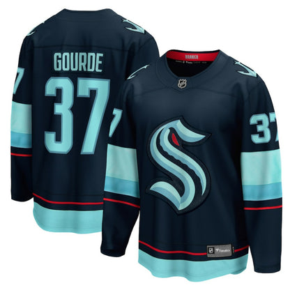 Yanni Gourde Seattle Kraken Fanatics Home Breakaway Player Jersey - Deep Sea Blue | NHL Jerseys