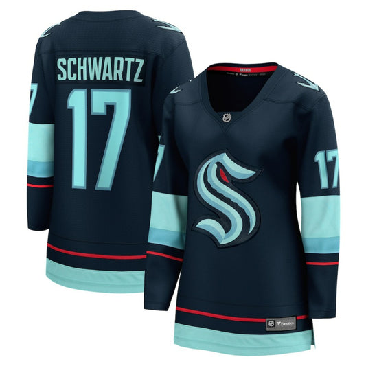Jaden Schwartz Seattle Kraken Fanatics Women's Home Breakaway Player Jersey - Navy | NHL Jerseys