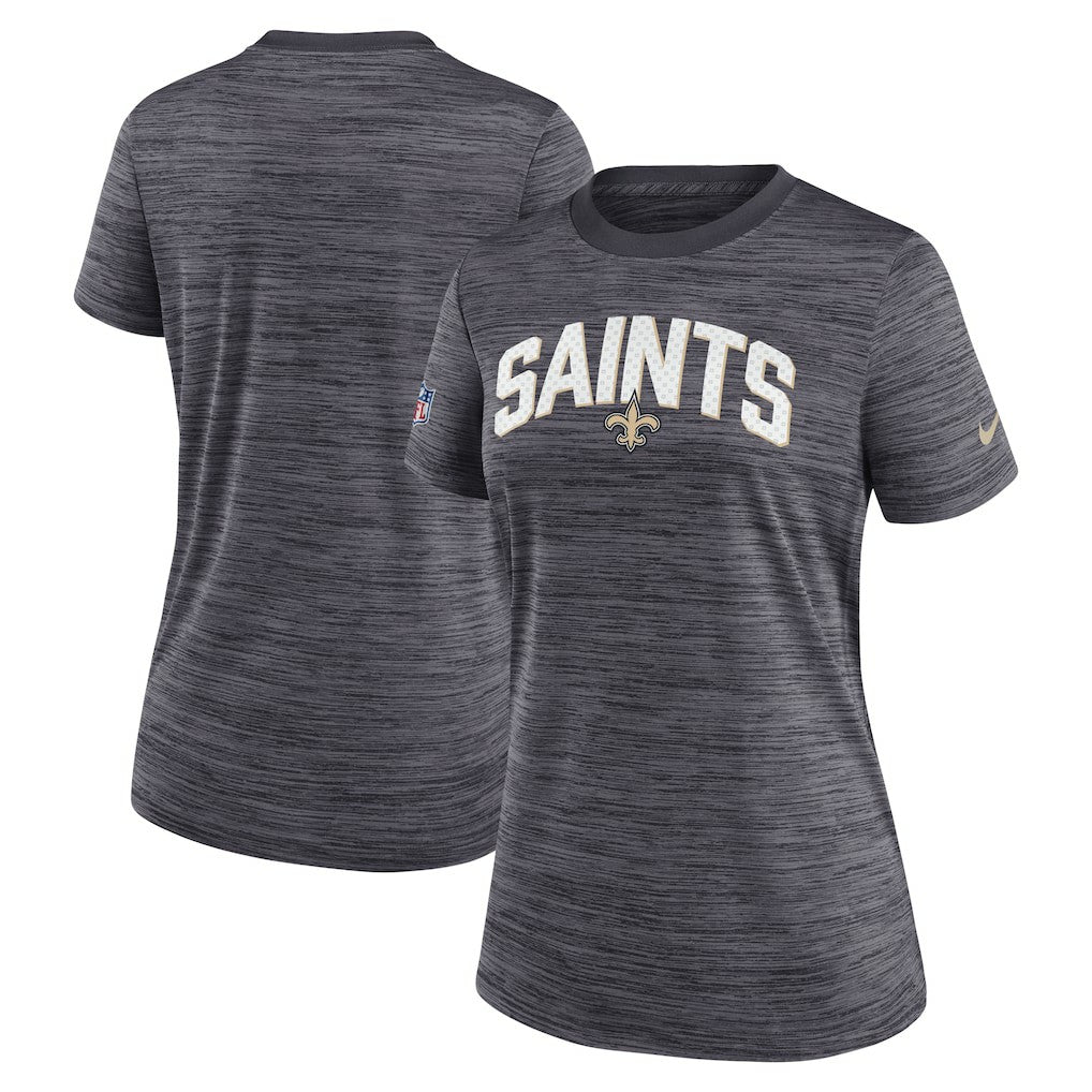 New Orleans Saints Women's Sideline Velocity Lockup Performance T-Shirt Black - Nike