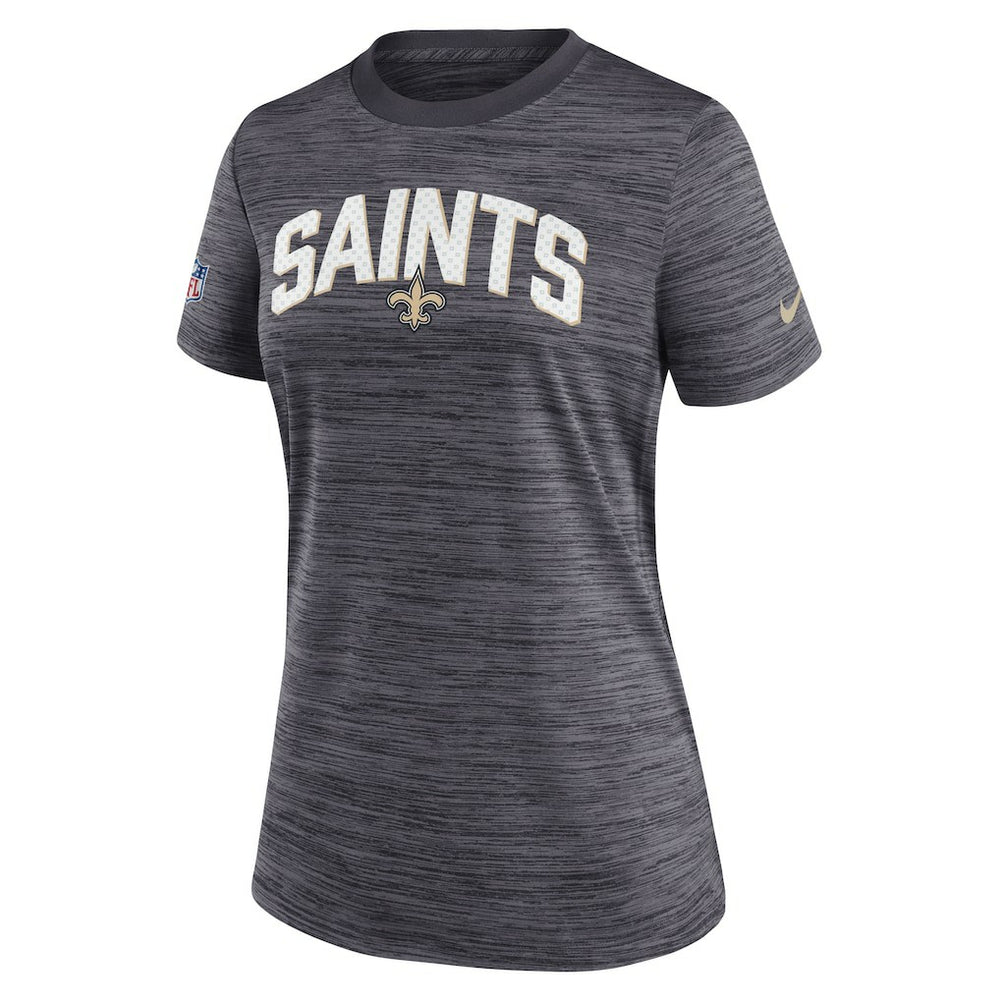 New Orleans Saints Women's Sideline Velocity Lockup Performance T-Shirt Black - Nike