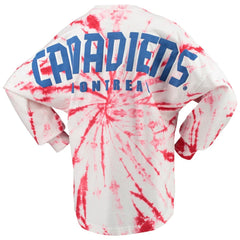 Montreal Canadiens - Women's Spiral Tie-Dye Long Sleeve T-Shirt Red