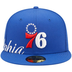 New Era - Philadelphia 76ers Side Split 59FIFTY Fitted Hat - Royal