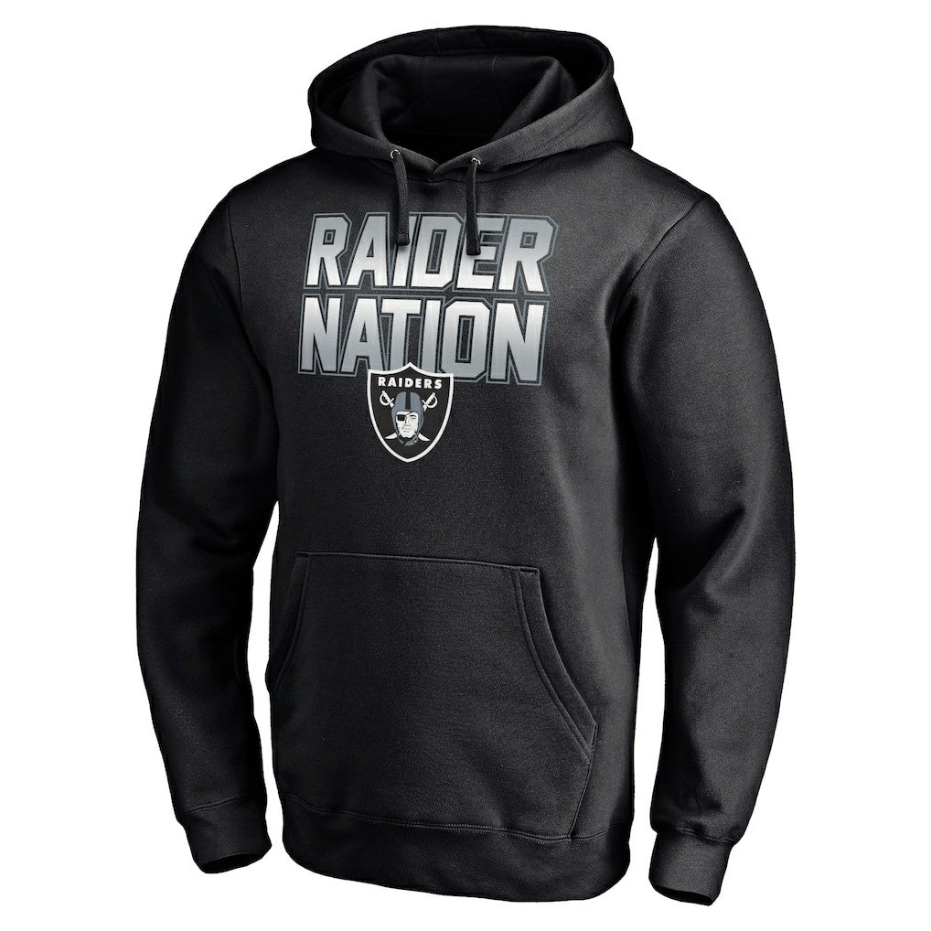 Las Vegas Raiders Hometown Collection Raider Nation Fitted Pullover Hoodie Black - Fanatics