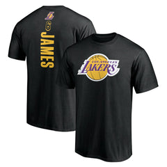 NBA - LeBron James Los Angeles Lakers #6 Playmaker Name & Number T-Shirt - Black