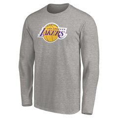 NBA - LeBron James Los Angeles Lakers #6 Playmaker Name & Number Long Sleeve T-Shirt - Heathered Gray