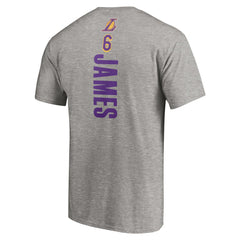 NBA - LeBron James Los Angeles Lakers #6 Playmaker Name & Number T-Shirt - Heathered Gray