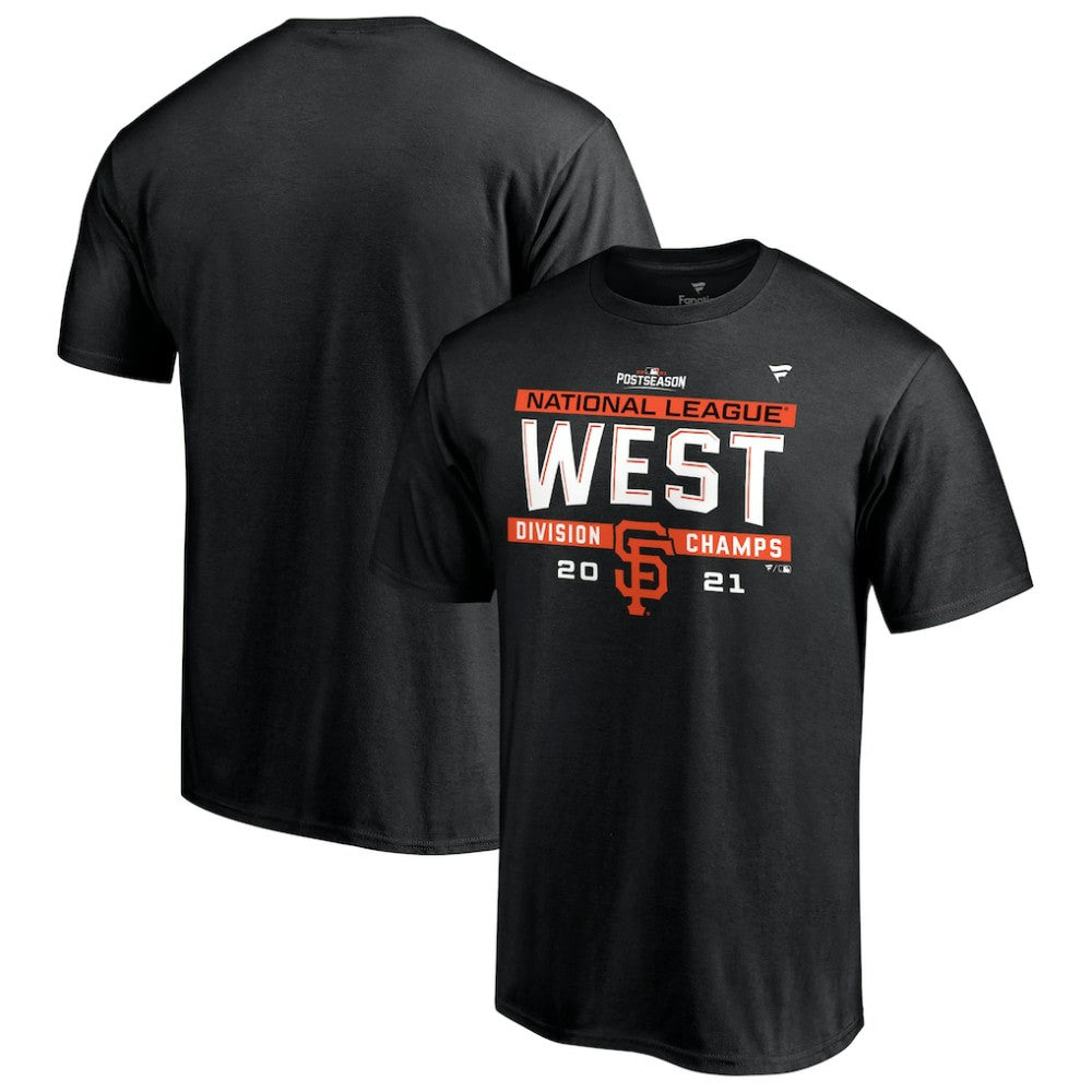 San Francisco Giants Fanatics 2021 NL West Division Champions Locker Room T-Shirt Lifestyle