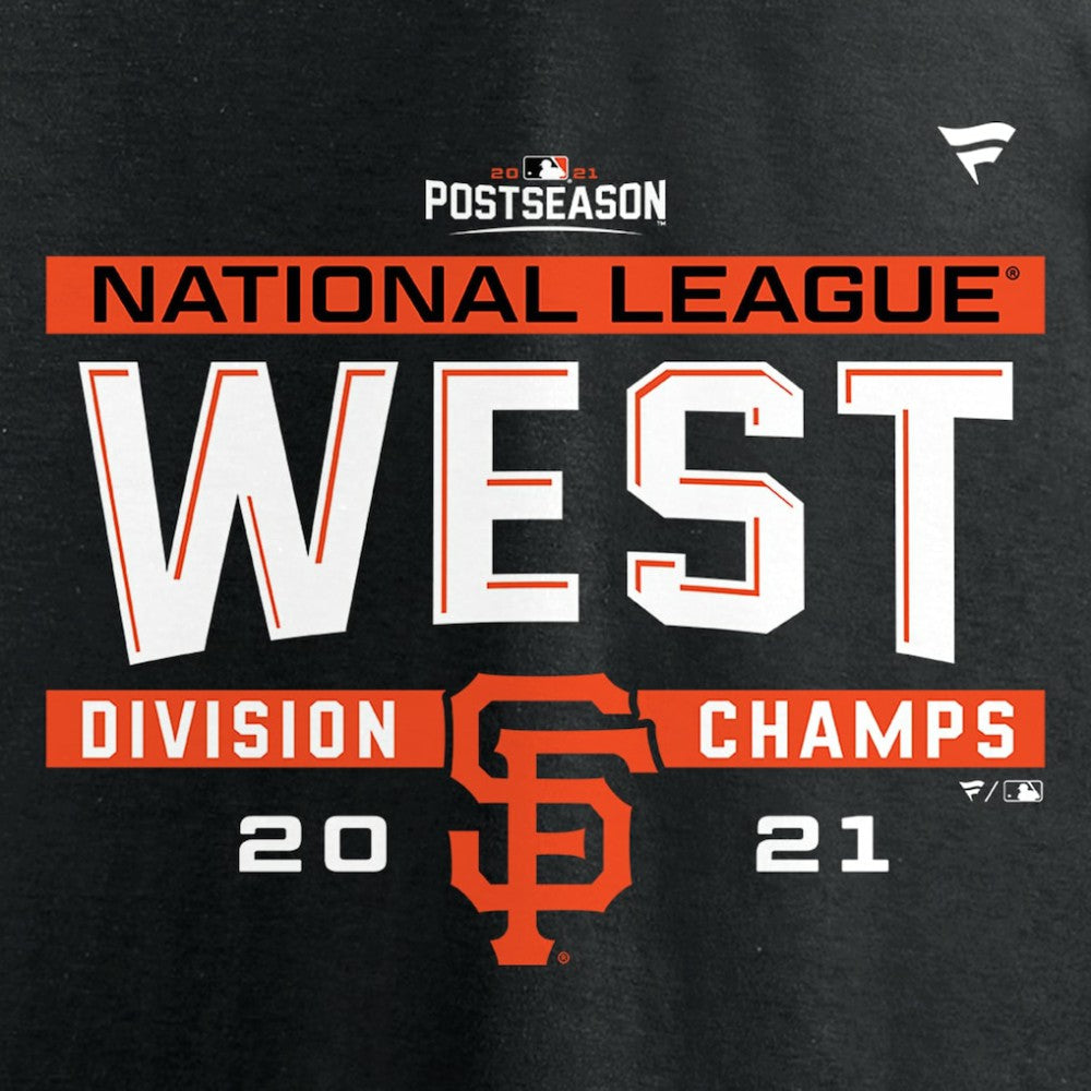 San Francisco Giants Fanatics 2021 NL West Division Champions Locker Room T-Shirt Lifestyle