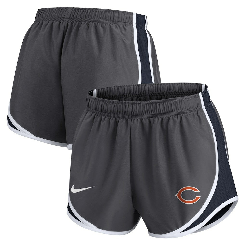 Chicago Bears Women's Team Logo Performance Tempo Shorts Charcoal - Nike