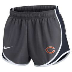 Chicago Bears Women's Team Logo Performance Tempo Shorts Charcoal - Nike