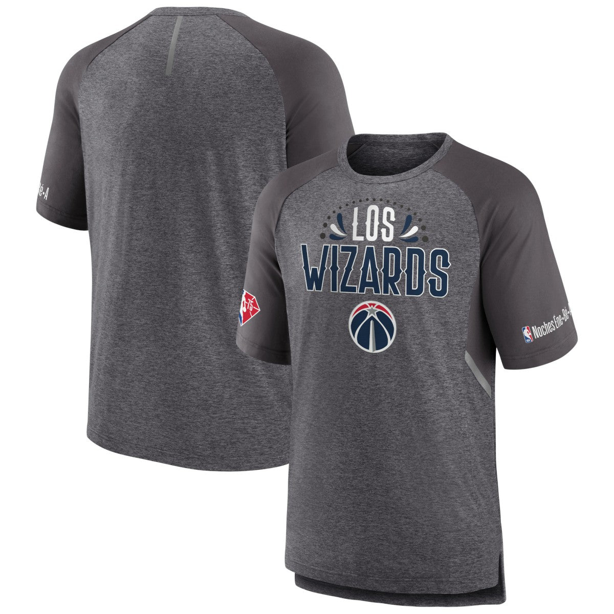 Fanatics - Washington Wizards 2022 Noches Ene-Be-A Core Shooting Raglan T-Shirt - Heathered Gray