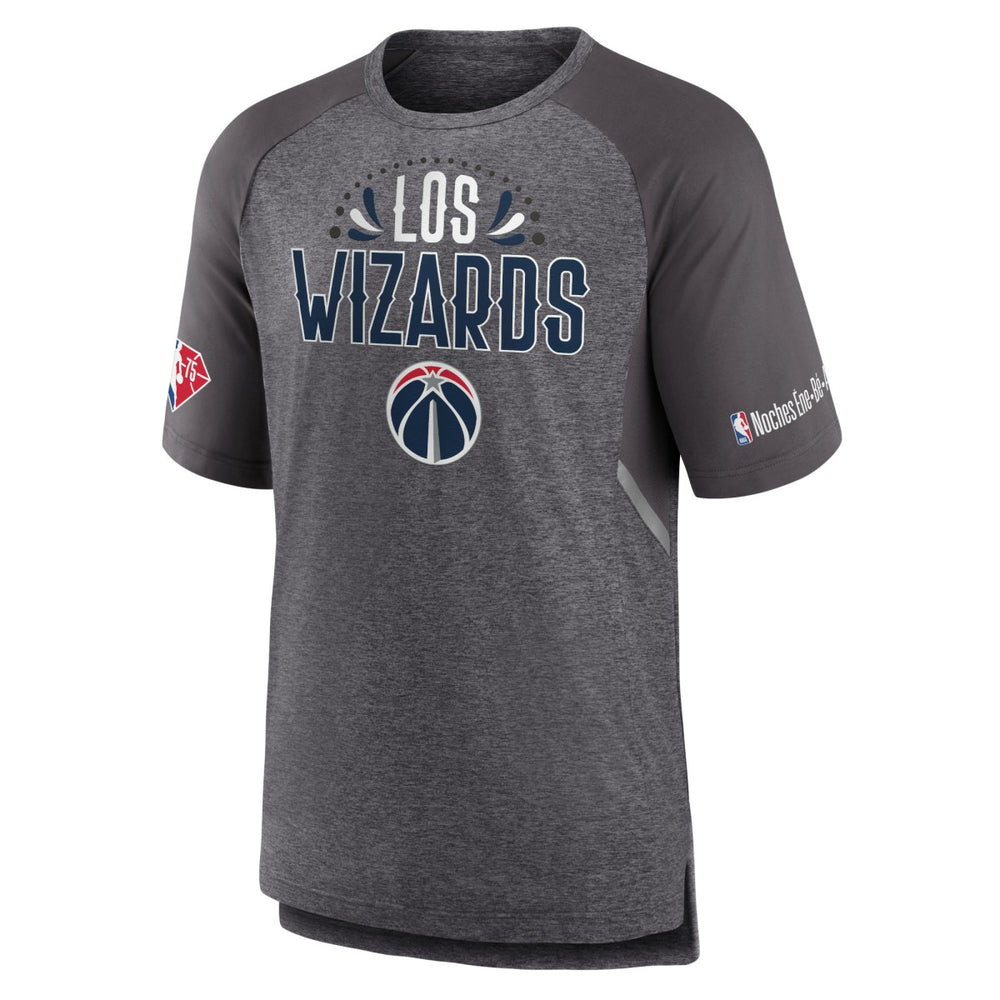Fanatics - Washington Wizards 2022 Noches Ene-Be-A Core Shooting Raglan T-Shirt - Heathered Gray