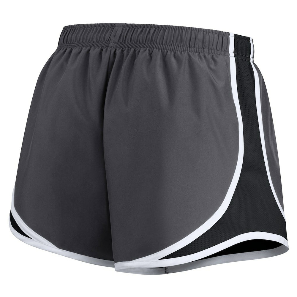 Las Vegas Raiders Women's Plus Size Logo Performance Tempo Shorts Charcoal - Nike