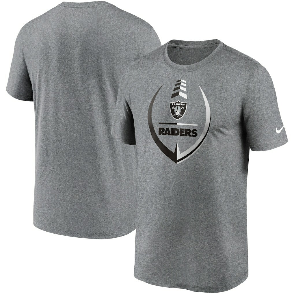 Las Vegas Raiders Icon Legend Performance T-Shirt Heathered Gray - Nike