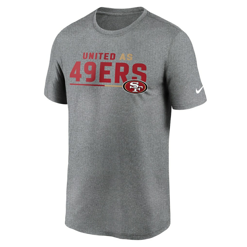 San Francisco 49ers Legend Team Shoutout Performance T-Shirt Heather Gray - Nike