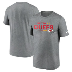 Kansas City Chiefs Legend Team Shoutout Performance T-Shirt Heather Gray - Nike