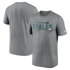 Philadelphia Eagles Legend Team Shoutout Performance T-Shirt Heather Gray - Nike