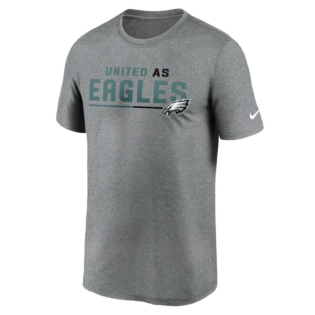 Philadelphia Eagles Legend Team Shoutout Performance T-Shirt Heather Gray - Nike