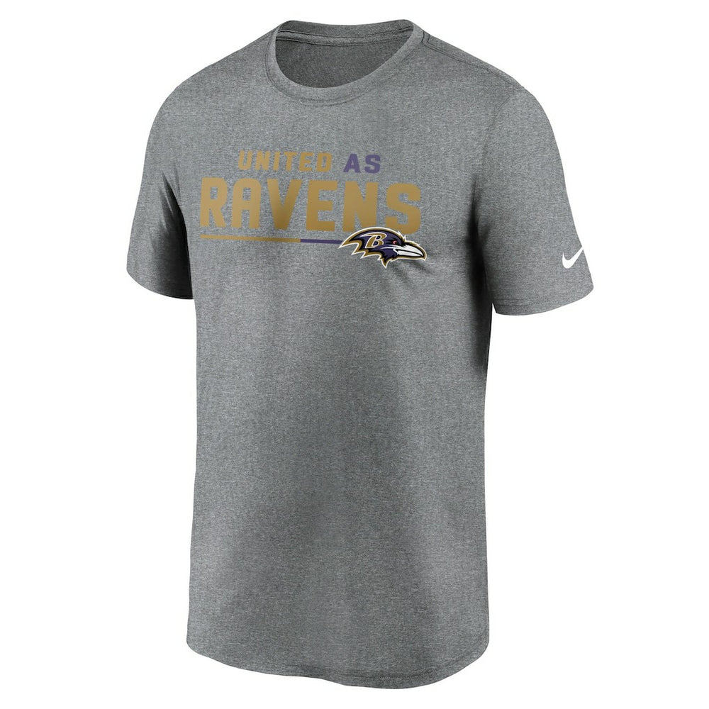 Baltimore Ravens Legend Team Shoutout Performance T-Shirt Heather Gray - Nike