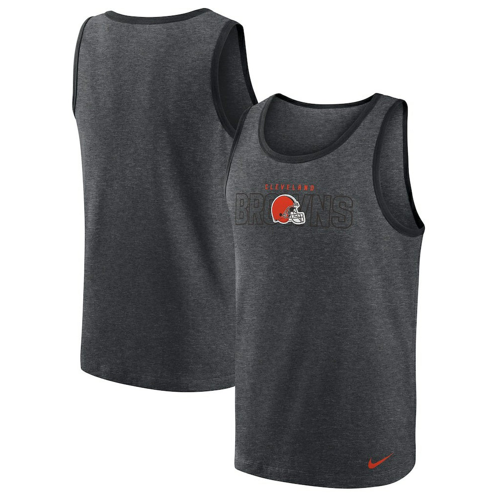 Cleveland Browns Tri-Blend Tank Top Heathered Charcoal - Nike