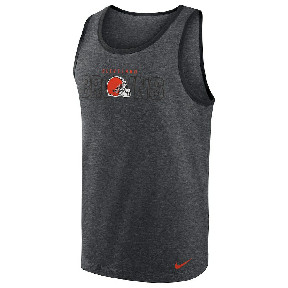 Cleveland Browns Tri-Blend Tank Top Heathered Charcoal - Nike