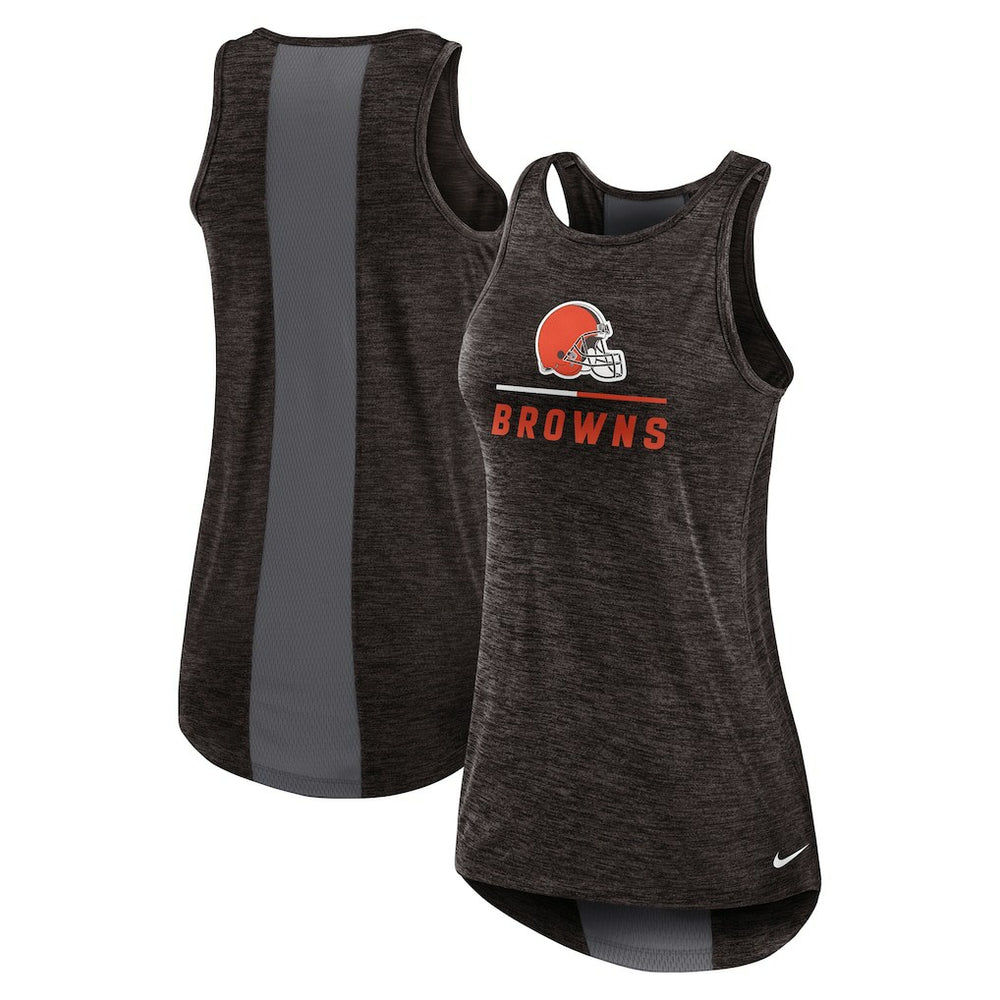 Cleveland Browns Women's High Neck Performance Tank Top Brown - Nike