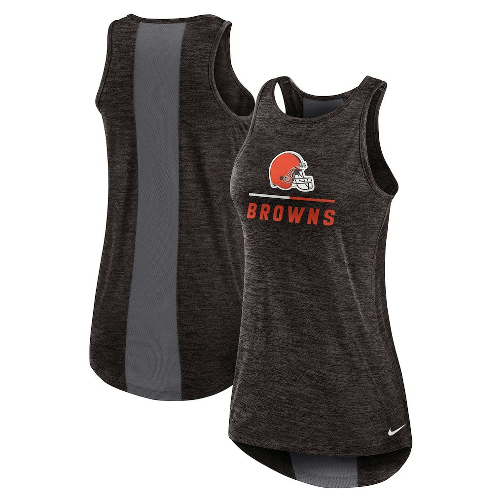 Cleveland Browns Women's High Neck Performance Tank Top Brown - Nike