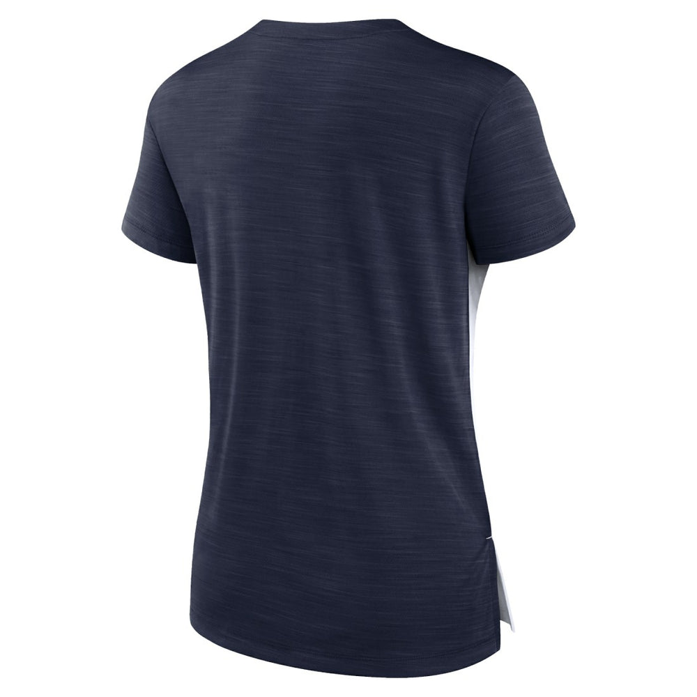 Tennessee Titans Women's Impact Exceed Performance Notch Neck T-Shirt White/Navy - Nike
