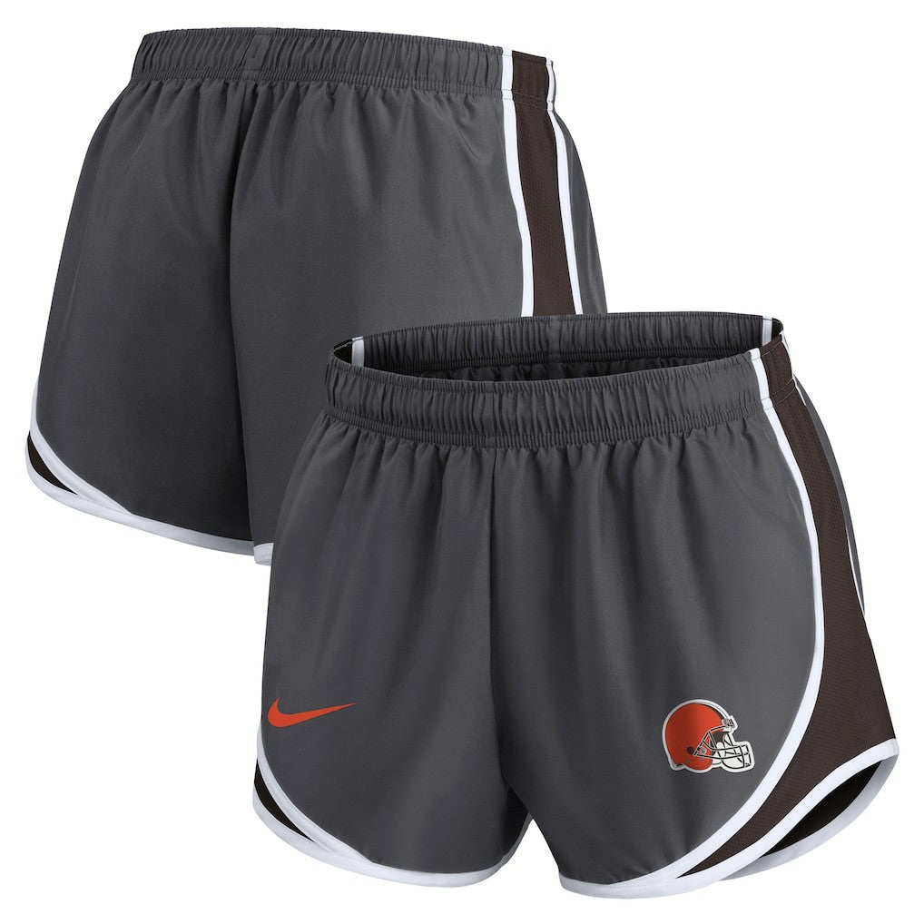 Cleveland Browns Women's Team Logo Performance Tempo Shorts Charcoal - Nike