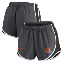 Cleveland Browns Women's Team Logo Performance Tempo Shorts Charcoal - Nike