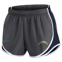 Los Angeles Chargers Women's Team Logo Performance Tempo Shorts Charcoal - Nike