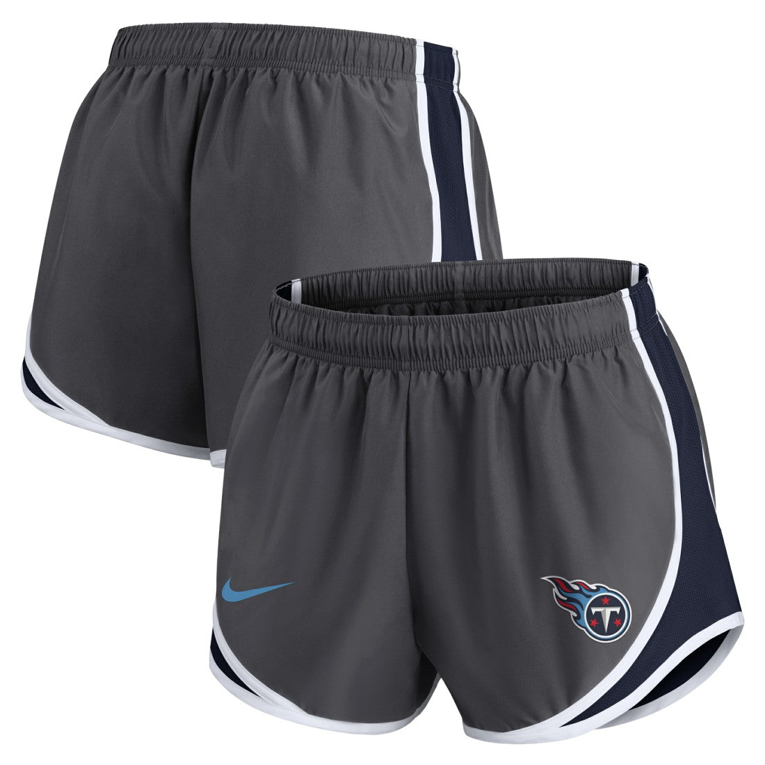 Tennessee Titans Women's Team Logo Performance Tempo Shorts Charcoal - Nike