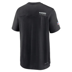 Las Vegas Raiders Sideline Coach Chevron Lock Up Logo V-Neck Performance T-Shirt Black - Nike