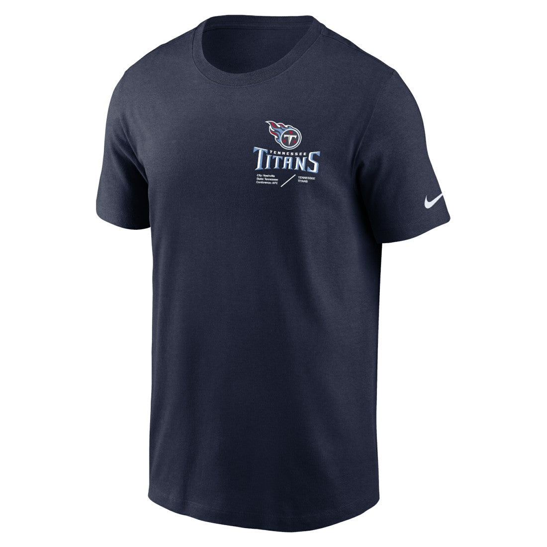 Tennessee Titans Sideline Infograph Lockup Performance T-Shirt Navy - Nike