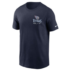 Tennessee Titans Sideline Infograph Lockup Performance T-Shirt Navy - Nike
