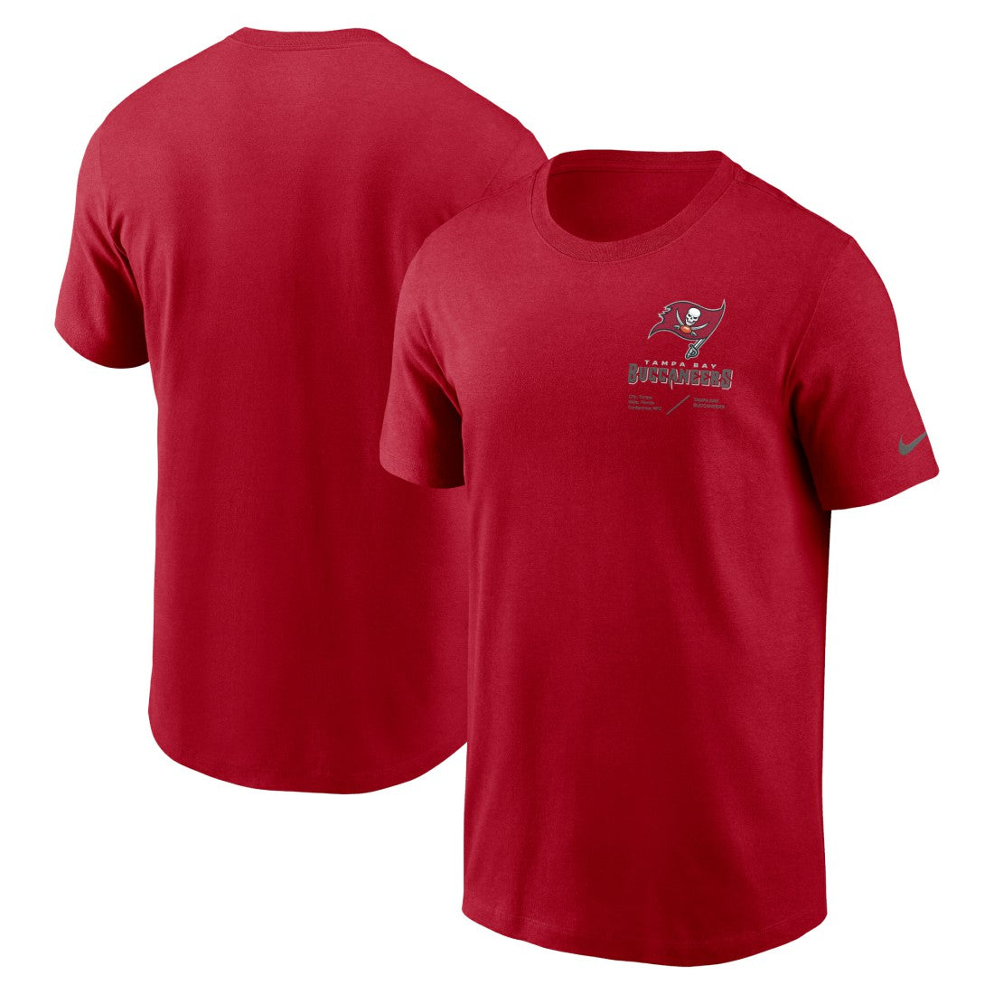 Tampa Bay Buccaneers Sideline Infograph Lockup Performance T-Shirt Red - Nike
