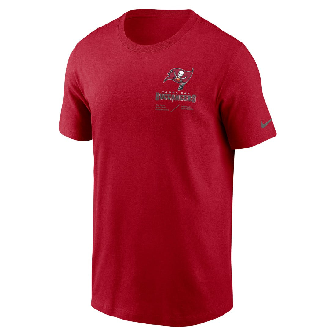 Tampa Bay Buccaneers Sideline Infograph Lockup Performance T-Shirt Red - Nike
