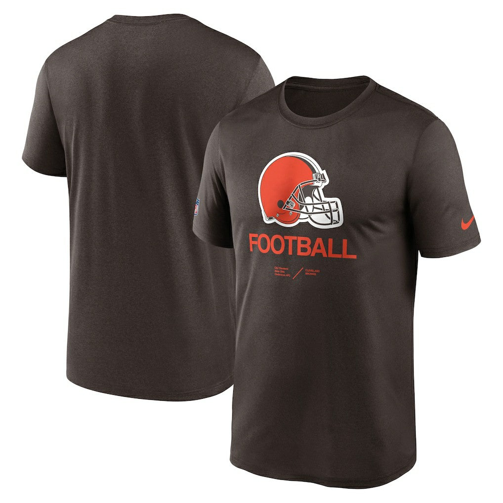 Cleveland Browns Sideline Infograph Performance T-Shirt Brown - Nike