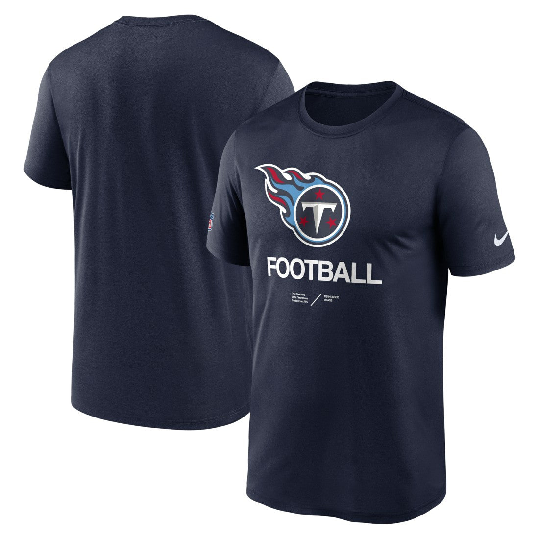 Tennessee Titans Sideline Infograph Performance T-Shirt Navy - Nike
