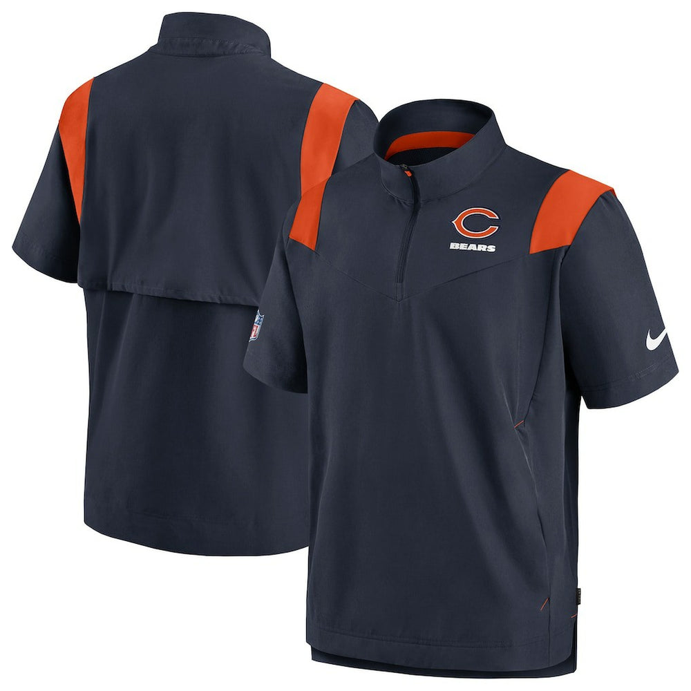 Chicago Bears Sideline Coaches Chevron Lockup Pullover Top Navy - Nike