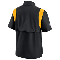 Pittsburgh Steelers Sideline Coaches Chevron Lockup Pullover Top Black - Nike