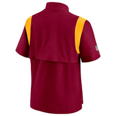 Washington Commanders Sideline Coaches Chevron Lockup Pullover Top Burgundy - Nike