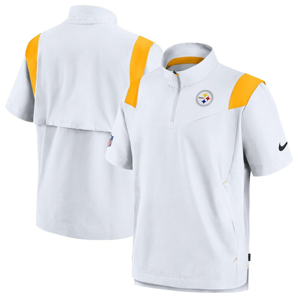 Pittsburgh Steelers Sideline Coaches Chevron Lockup Pullover Top White - Nike