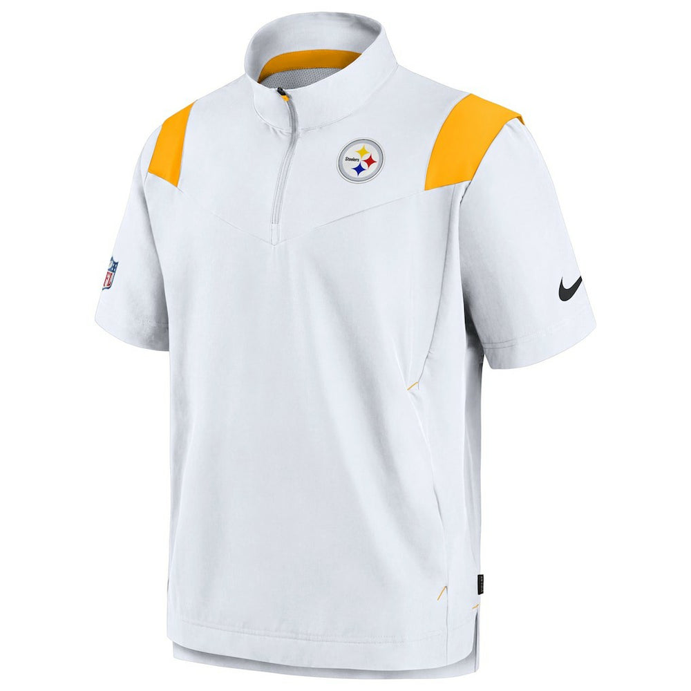 Pittsburgh Steelers Sideline Coaches Chevron Lockup Pullover Top White - Nike