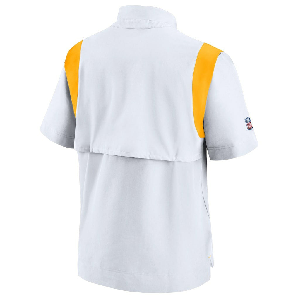 Pittsburgh Steelers Sideline Coaches Chevron Lockup Pullover Top White - Nike