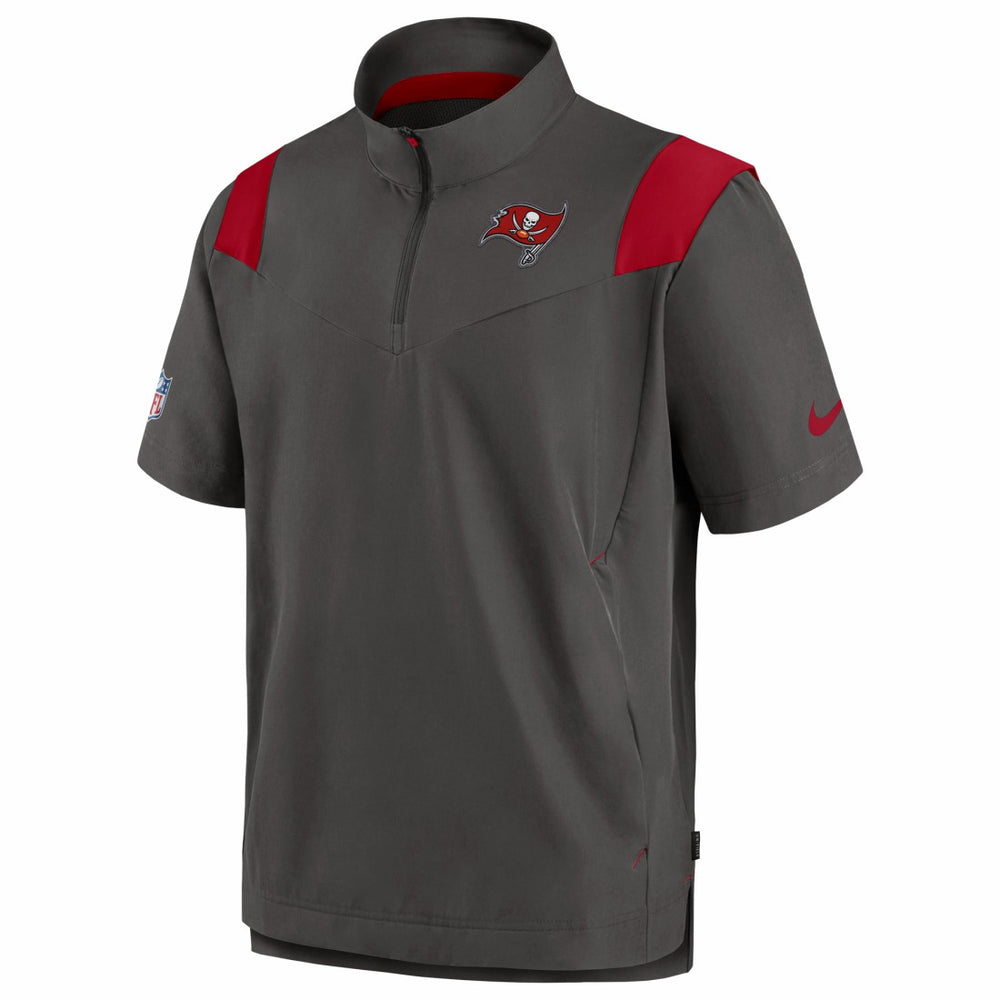 Tampa Bay Buccaneers Sideline Coaches Chevron Lockup Pullover Top Pewter - Nike