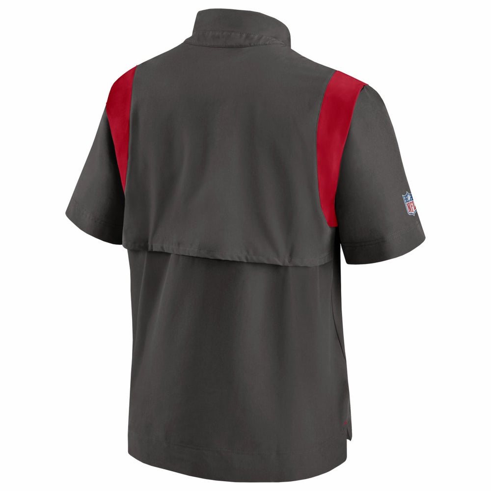 Tampa Bay Buccaneers Sideline Coaches Chevron Lockup Pullover Top Pewter - Nike