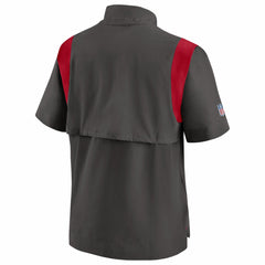 Tampa Bay Buccaneers Sideline Coaches Chevron Lockup Pullover Top Pewter - Nike